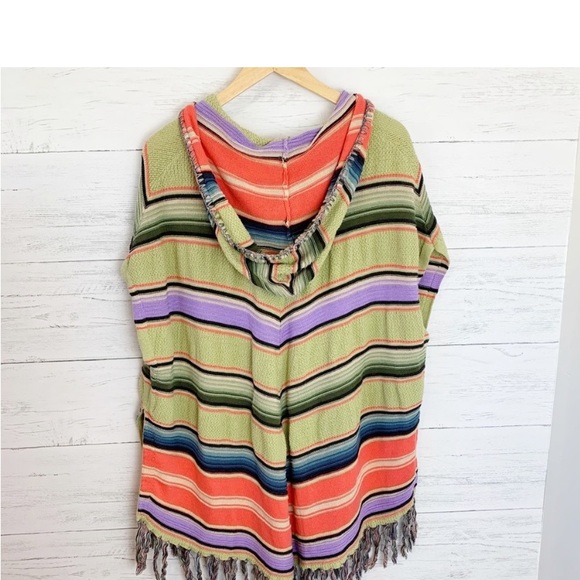 Anthropologie Moth Calexico Hooded Striped Poncho - Picture 6 of 9